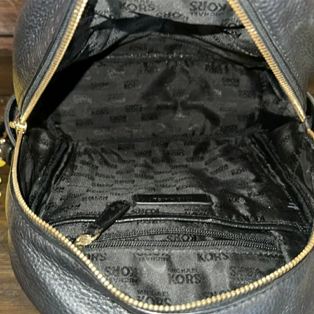 Michael Kors Medium Abbey Pebbled Leather Studded Backpack Bag